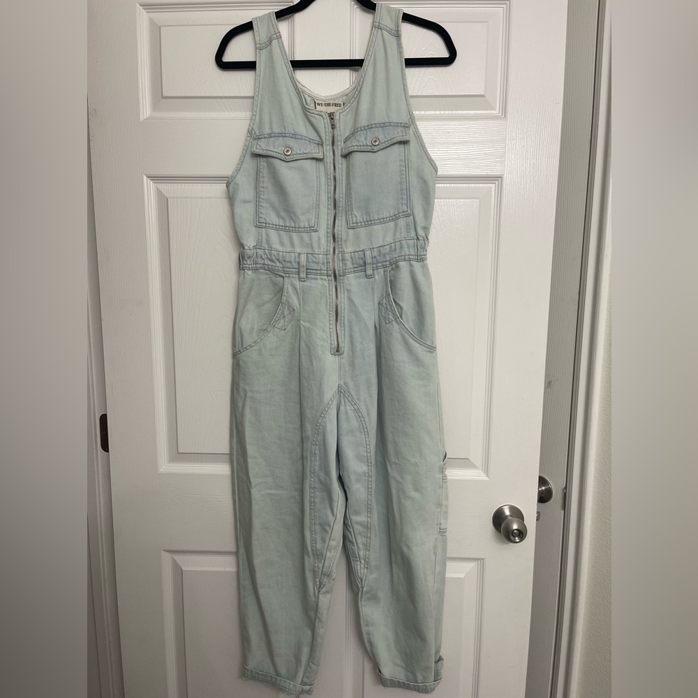 Free People We The Free Cloud Nine Jumpsuit Size XS looking glass - Picture 2 of 4